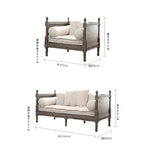 オーク材の洗練されたソファー|綿麻使用のシンプルエレガンスなデザイン|リビングに最適 fljgj-2115