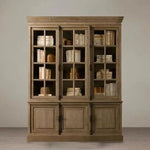 オーク材の多層板キャビネット - 美しいガラス戸付き収納家具でスタイリッシュなインテリアを演出! fljgj-2116