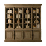 オーク材の多層板キャビネット - 美しいガラス戸付き収納家具でスタイリッシュなインテリアを演出! fljgj-2116