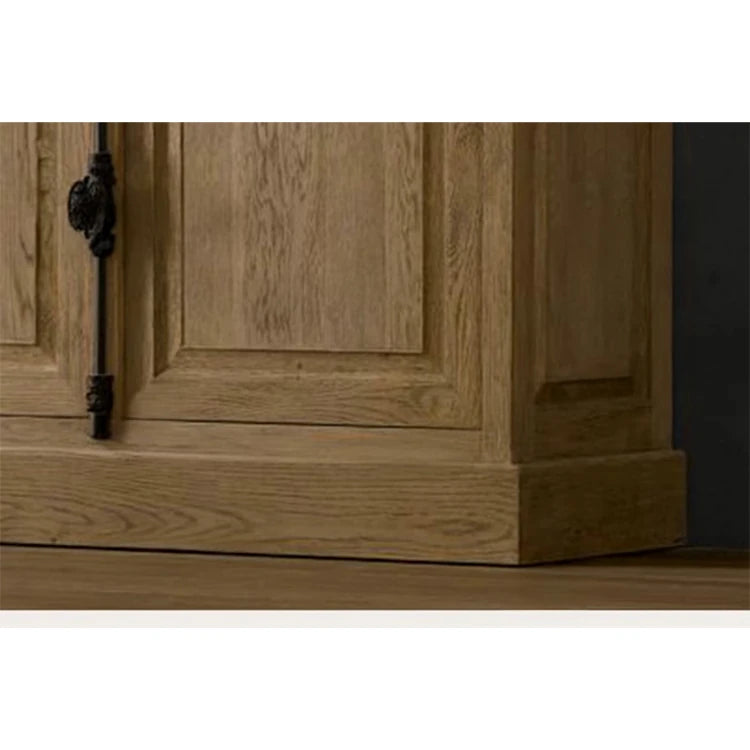 オーク材の多層板キャビネット - 美しいガラス戸付き収納家具でスタイリッシュなインテリアを演出! fljgj-2116