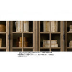 オーク材の多層板キャビネット - 美しいガラス戸付き収納家具でスタイリッシュなインテリアを演出! fljgj-2116