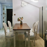 オーク多層板テーブル・シンプルでエレガントなダイニングテーブル、家族団らんや特別な時に最適! fljgj-2118