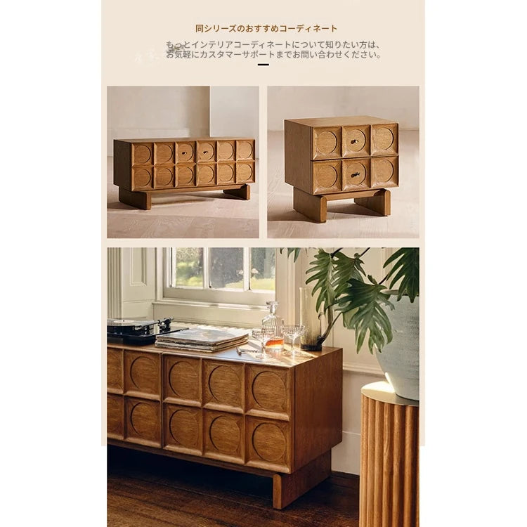 オーク多層板キャビネット|スタイリッシュなデザインと機能性を兼ね備えた収納家具 fljgj-2120