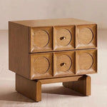 オーク多層板のスタイリッシュなナイトテーブル - モダンなインテリアに最適! fljgj-2121