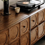 オーク素材の魅力的な多層板テレビ台 - シンプルでおしゃれな収納付きリビング家具 fljgj-2122