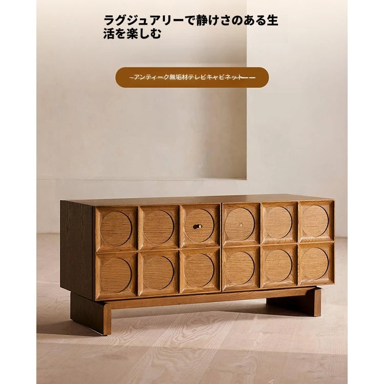 オーク素材の魅力的な多層板テレビ台 - シンプルでおしゃれな収納付きリビング家具 fljgj-2122