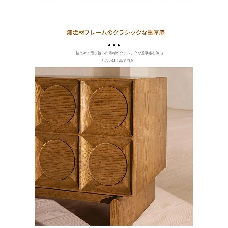 オーク素材の魅力的な多層板テレビ台 - シンプルでおしゃれな収納付きリビング家具 fljgj-2122