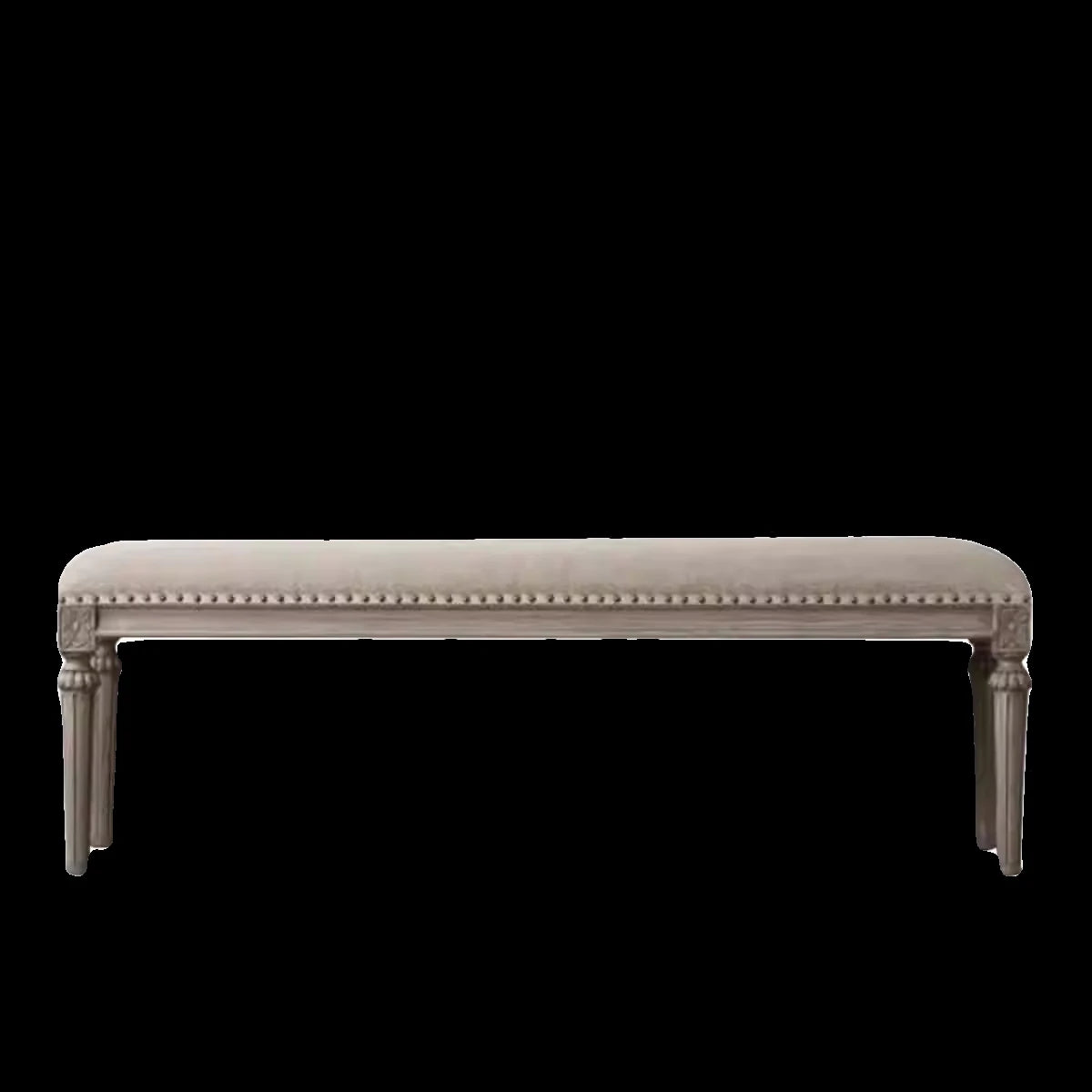 オーク材とPUレザー使用のスタイリッシュスツール | 快適な綿麻クッション付き | 多層板構造で耐久性抜群! fljgj-2123