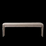 オーク材とPUレザー使用のスタイリッシュスツール | 快適な綿麻クッション付き | 多層板構造で耐久性抜群! fljgj-2123