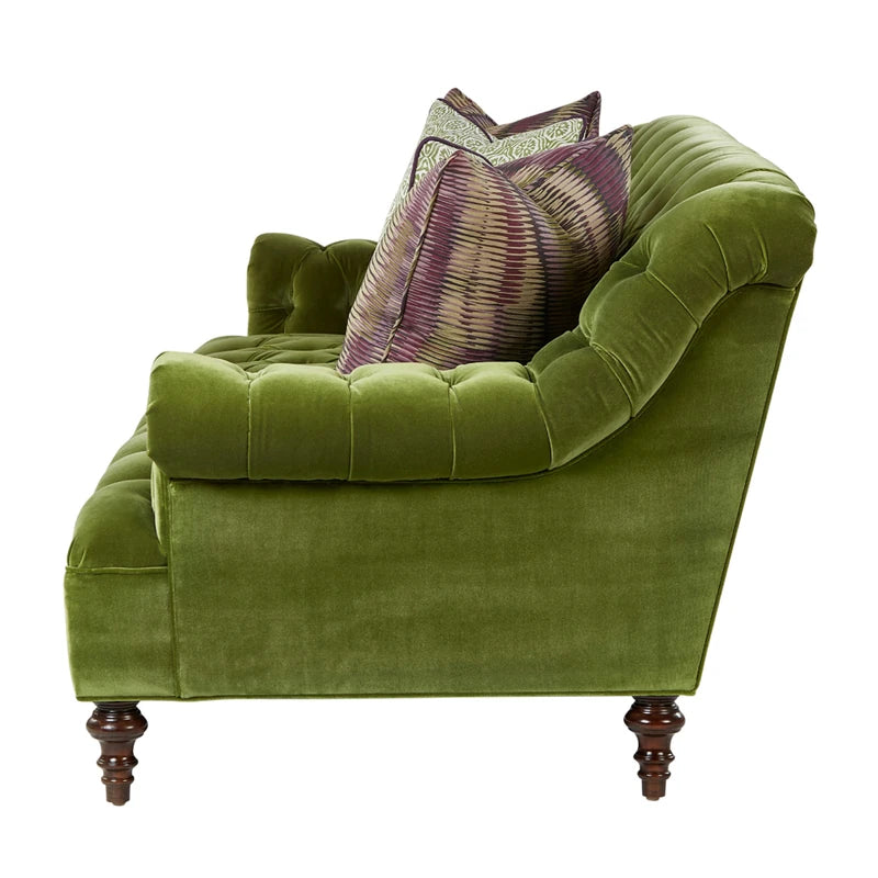 パイン材使用の上質なソファー|エレガントなグリーンカラーでお部屋を彩るデザイン fljgj-2124