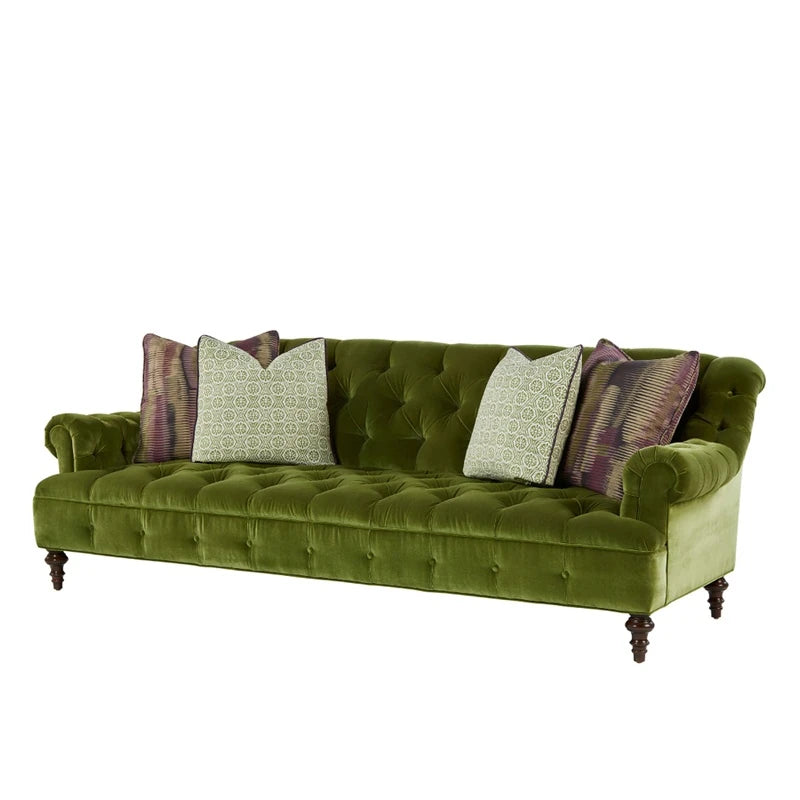 パイン材使用の上質なソファー|エレガントなグリーンカラーでお部屋を彩るデザイン fljgj-2124