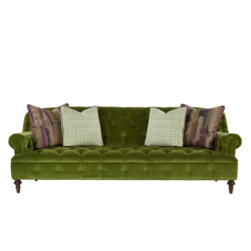 パイン材使用の上質なソファー|エレガントなグリーンカラーでお部屋を彩るデザイン fljgj-2124