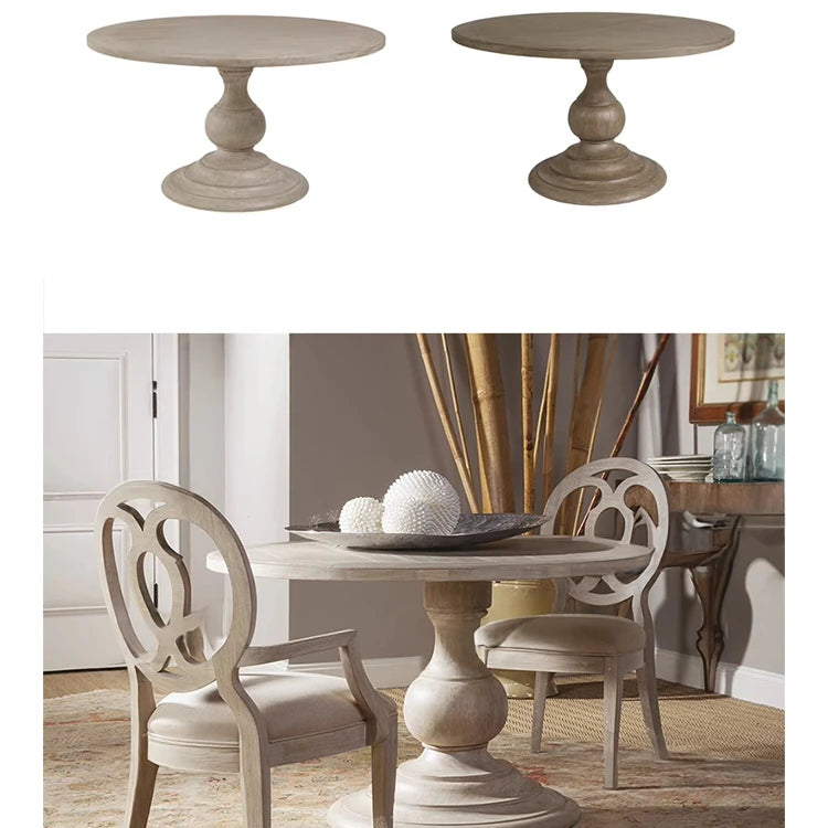 オーク多層板使用のラウンドテーブル - エレガントなデザインと実用性を兼ね備えたインテリアアイテム fljgj-2125