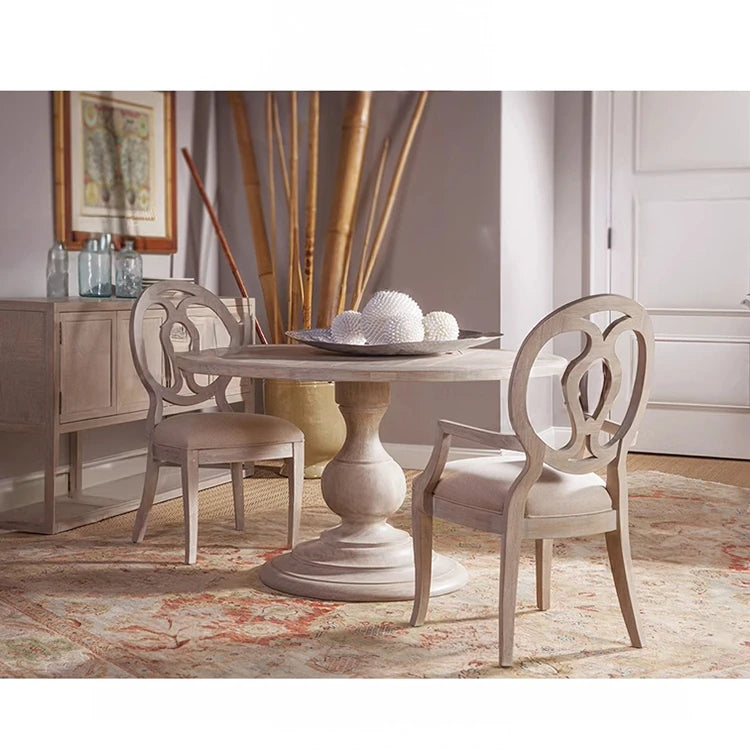 オーク多層板使用のラウンドテーブル - エレガントなデザインと実用性を兼ね備えたインテリアアイテム fljgj-2125