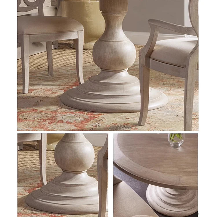 オーク多層板使用のラウンドテーブル - エレガントなデザインと実用性を兼ね備えたインテリアアイテム fljgj-2125