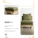 おしゃれなパインとアッシュ材のソファー|綿麻ファブリック使用|リビングにピッタリなデザイン fljgj-2127