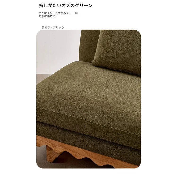 おしゃれなパインとアッシュ材のソファー|綿麻ファブリック使用|リビングにピッタリなデザイン fljgj-2127
