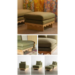 おしゃれなパインとアッシュ材のソファー|綿麻ファブリック使用|リビングにピッタリなデザイン fljgj-2127