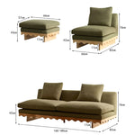 おしゃれなパインとアッシュ材のソファー|綿麻ファブリック使用|リビングにピッタリなデザイン fljgj-2127