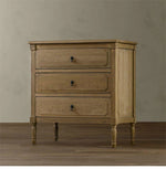 オーク材製ナイトテーブル - ステンレスハードウェア付き、洗練されたデザインの収納家具 fljgj-2131