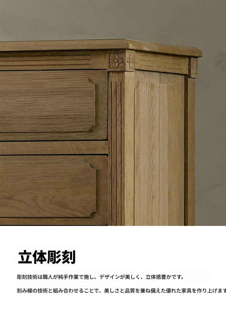 オーク材製ナイトテーブル - ステンレスハードウェア付き、洗練されたデザインの収納家具 fljgj-2131