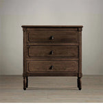 オーク材製ナイトテーブル - ステンレスハードウェア付き、洗練されたデザインの収納家具 fljgj-2131