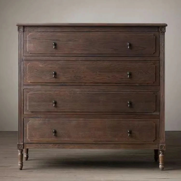 オーク製 ステンレス金具付き 3段キャビネット | シンプルで洗練されたデザインの収納家具 fljgj-2132