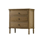 オーク製 ステンレス金具付き 3段キャビネット | シンプルで洗練されたデザインの収納家具 fljgj-2132