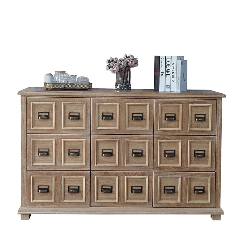 オーク多層板製のスタイリッシュなキャビネット - 収納力抜群・クラシックデザイン fljgj-2134