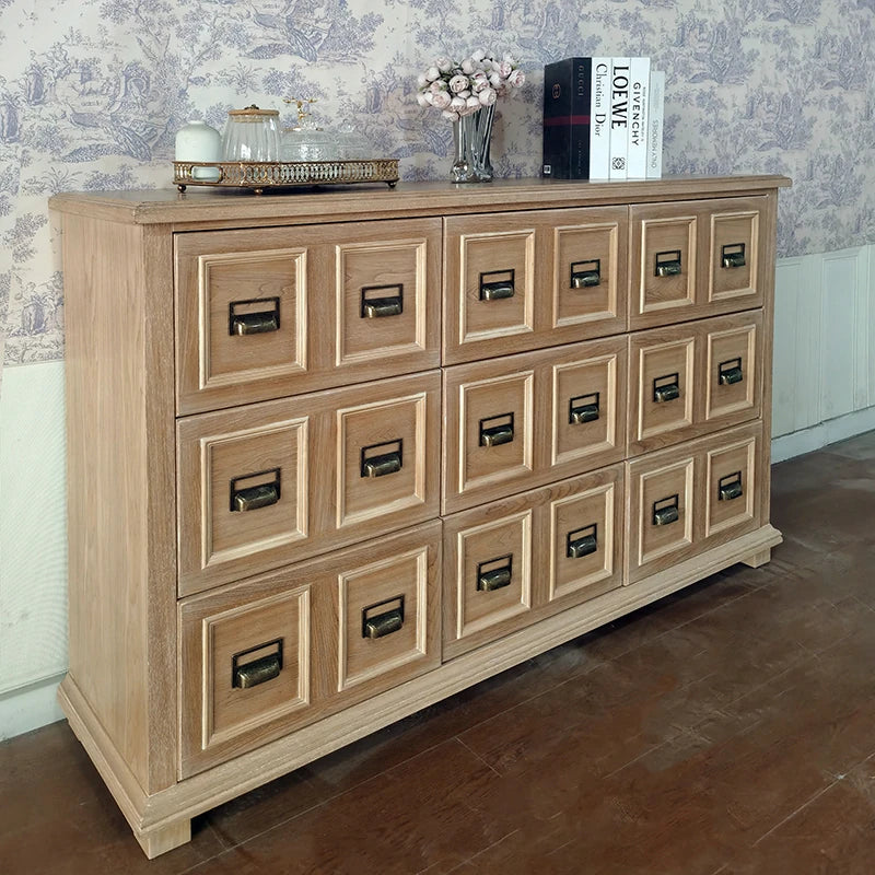 オーク多層板製のスタイリッシュなキャビネット - 収納力抜群・クラシックデザイン fljgj-2134