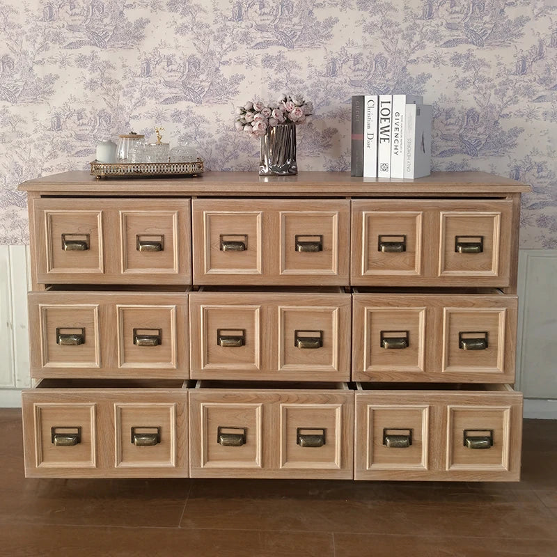 オーク多層板製のスタイリッシュなキャビネット - 収納力抜群・クラシックデザイン fljgj-2134