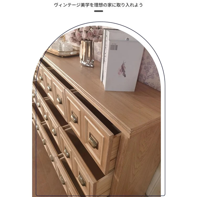 オーク多層板製のスタイリッシュなキャビネット - 収納力抜群・クラシックデザイン fljgj-2134