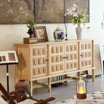 オーク多層板キャビネット|シンプルでスタイリッシュな収納家具|リビング・ダイニングに最適 fljgj-2139