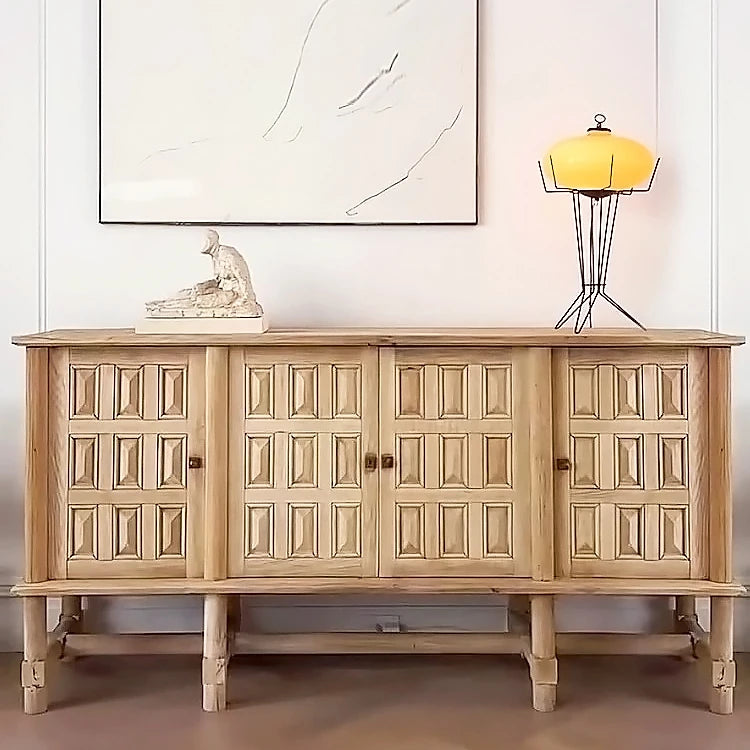 オーク多層板キャビネット|シンプルでスタイリッシュな収納家具|リビング・ダイニングに最適 fljgj-2139