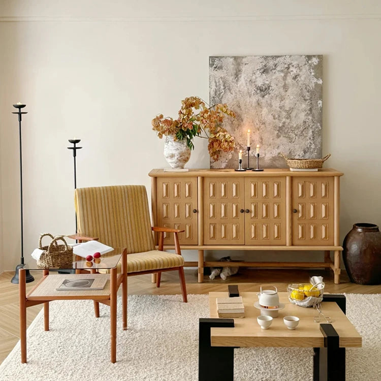 オーク多層板キャビネット|シンプルでスタイリッシュな収納家具|リビング・ダイニングに最適 fljgj-2139