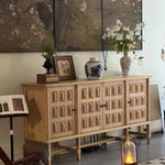 オーク多層板キャビネット|シンプルでスタイリッシュな収納家具|リビング・ダイニングに最適 fljgj-2139