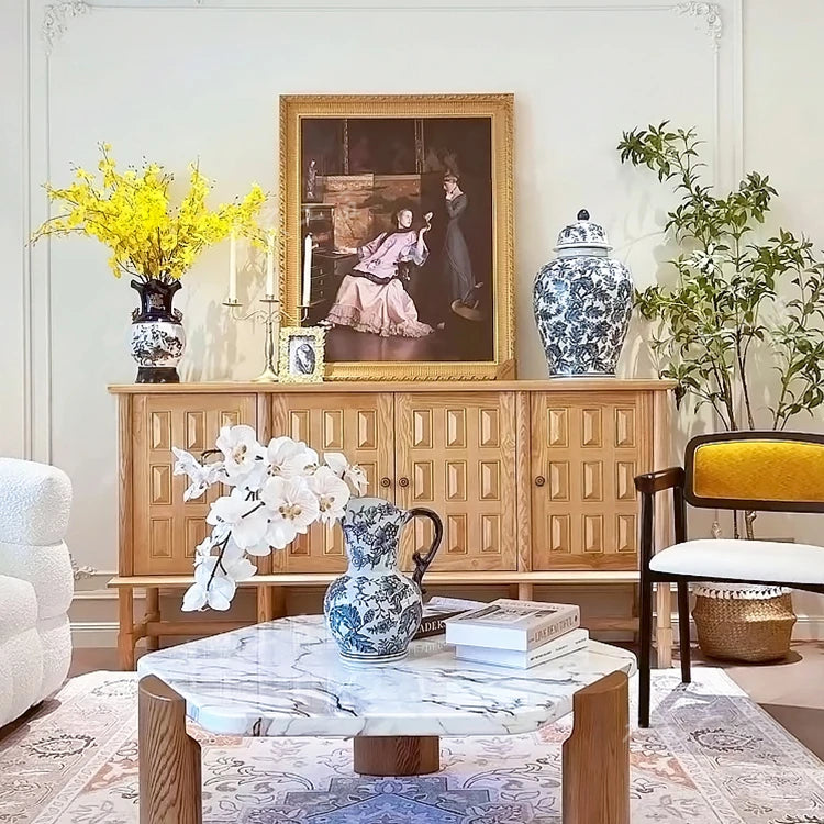 オーク多層板キャビネット|シンプルでスタイリッシュな収納家具|リビング・ダイニングに最適 fljgj-2139