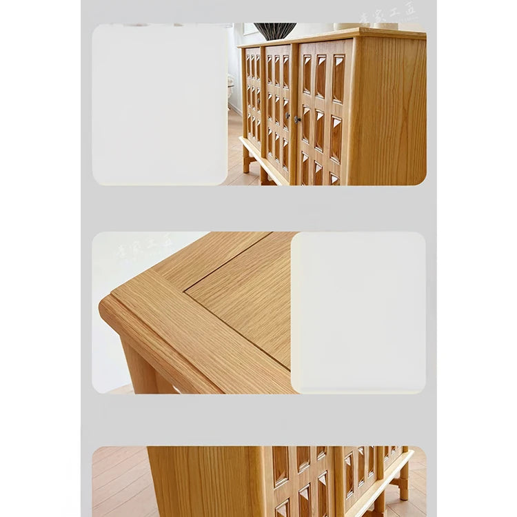 オーク多層板キャビネット|シンプルでスタイリッシュな収納家具|リビング・ダイニングに最適 fljgj-2139