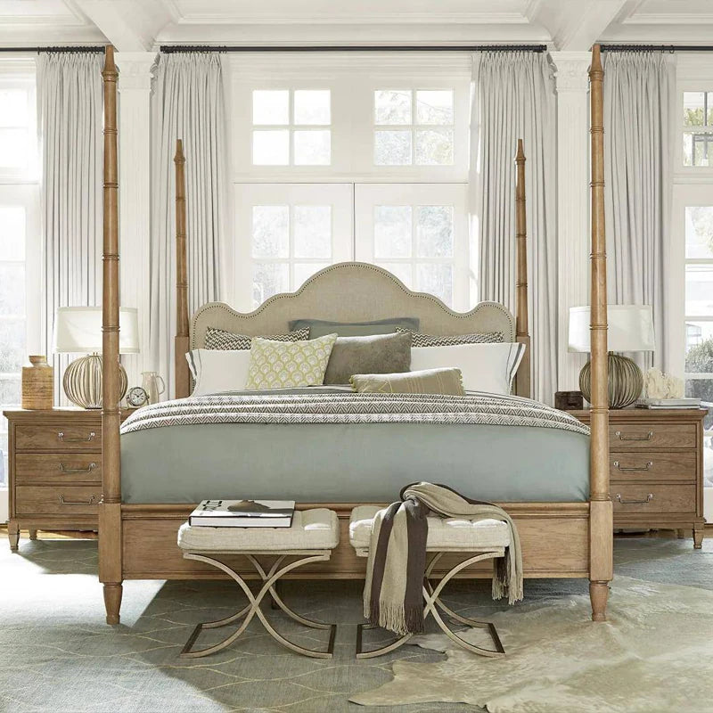 オーク製ナイトテーブル - スタイリッシュなデザインと機能性を兼ね備えた3段収納引き出し付きテーブル fljgj-2140