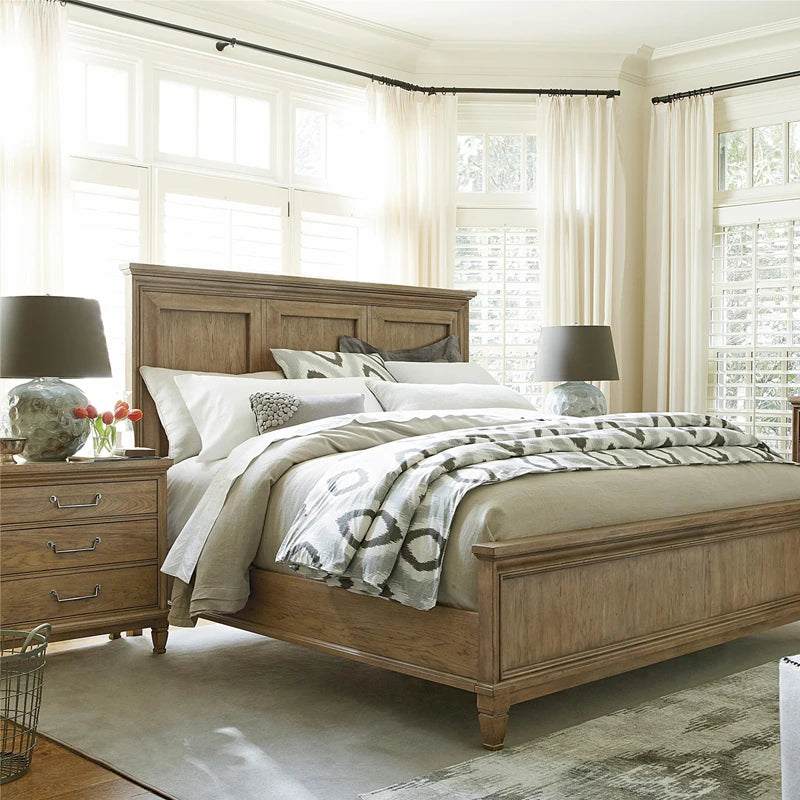 オーク製ナイトテーブル - スタイリッシュなデザインと機能性を兼ね備えた3段収納引き出し付きテーブル fljgj-2140