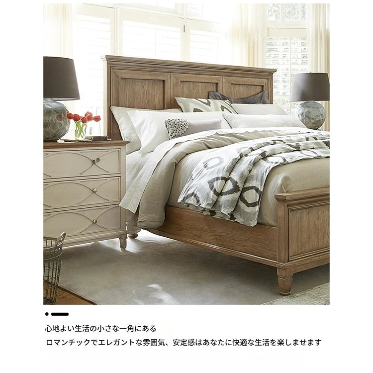 オーク製ナイトテーブル - スタイリッシュなデザインと機能性を兼ね備えた3段収納引き出し付きテーブル fljgj-2140