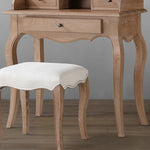 オーク多層板とガラスのクラシック化粧台 | スタイリッシュなメイクアップスペースを演出! fljgj-2141