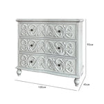 オーク多層板製 エレガントキャビネット 3段引き出し付き 豪華な装飾デザイン 家具インテリア fljgj-2142