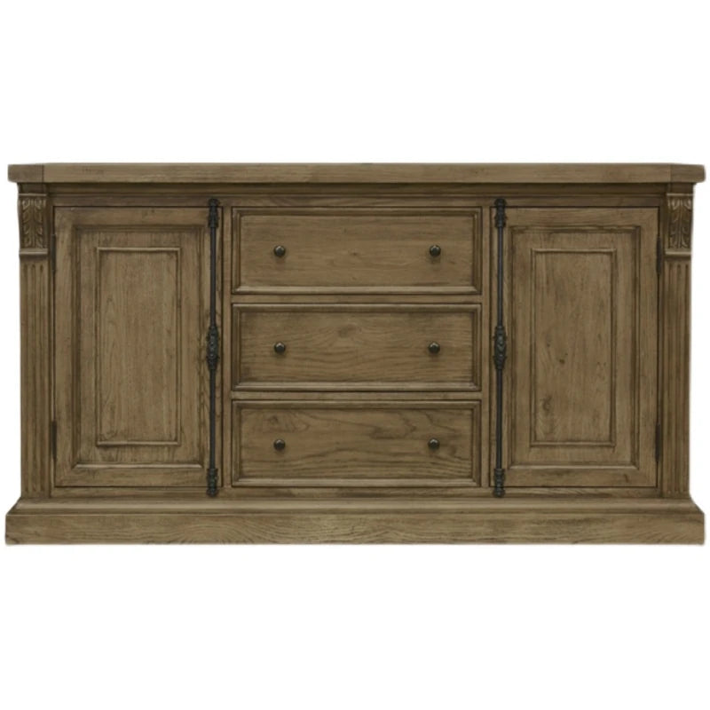 オーク多層板キャビネット - クラシックデザインの収納ソリューションで、インテリアを格上げ! fljgj-2148