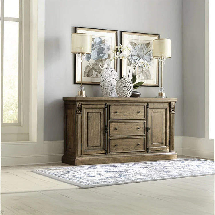 オーク多層板キャビネット - クラシックデザインの収納ソリューションで、インテリアを格上げ! fljgj-2148