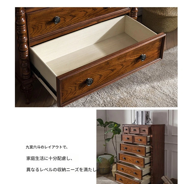 オーク製 キャビネット 高級感あふれる多層板収納家具 おしゃれなデザインでリビング・寝室に最適 fljgj-2149