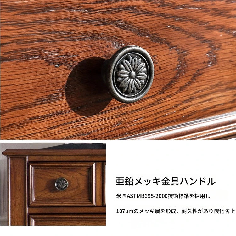 オーク製 キャビネット 高級感あふれる多層板収納家具 おしゃれなデザインでリビング・寝室に最適 fljgj-2149