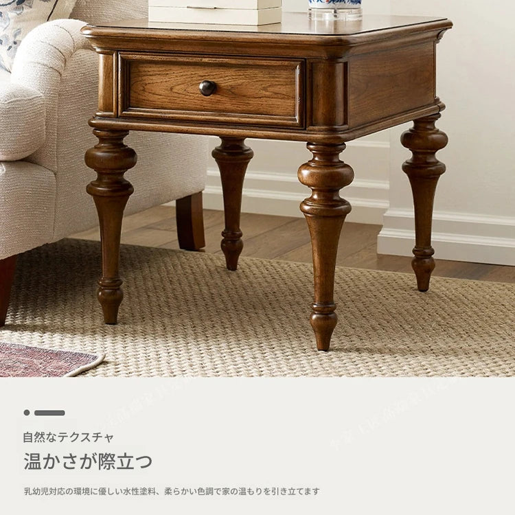 オーク製センターテーブル - クラシックデザインで魅力的なリビングルームの中心に最適な多層板テーブル fljgj-2155