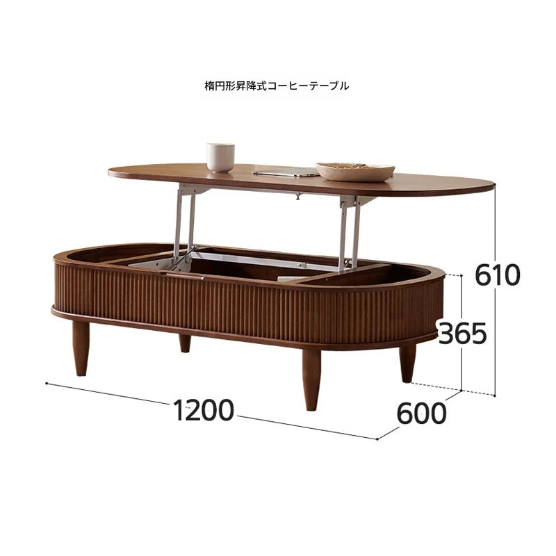 無垢材使用!便利なリフトアップセンターテーブル - おしゃれなリビング空間を演出! fls-5329