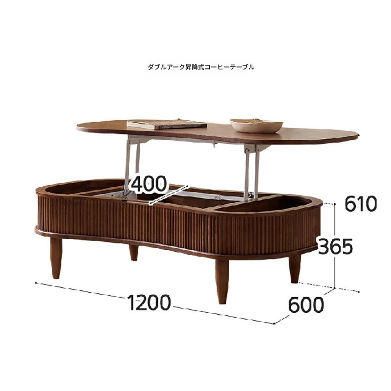 無垢材使用!便利なリフトアップセンターテーブル - おしゃれなリビング空間を演出! fls-5329